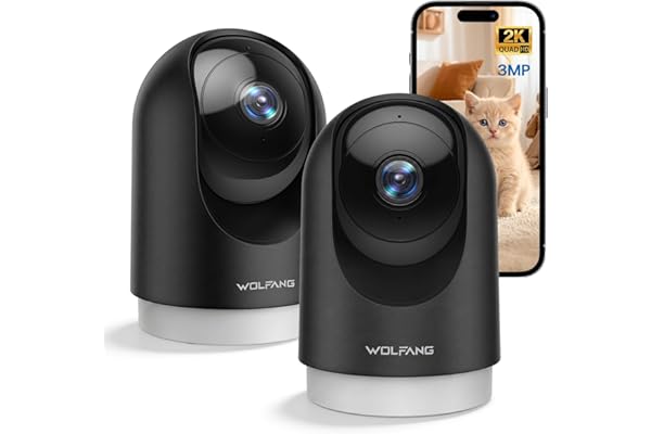 WOLFANG Telecamera Wi-Fi Interno 2K