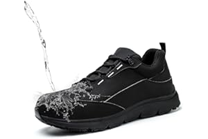 ZOEASHLEY Waterproof Safety Shoes Mens Womens Steel Toe Cap Work Shoes Lightweight Breathable Safety Trainer