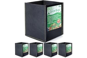 Growerz GrowPotz Pflanzbeutel, quadratisch, 4 l, 5 Stück