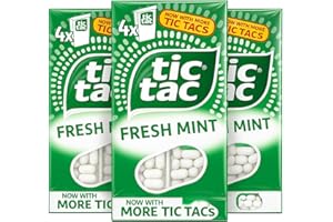 EPISHED Tic Tac Freshmints – 12 Pack | Breath Freshening Mints in Pocket-Sized Flip-Top Dispensers | Long-Lasting Minty Freshness | Refreshing Mints for Travel, Car, Office or On-the-Go