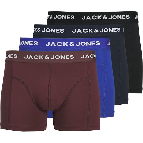 JACK & JONES Herren Boxershorts 6er Pack Basic Trunks Boxer Stretch Unterhosen Unterwäsche Retroshorts Set Baumwolle Schwarz Rot Grün Blau Grau S, Größe:S, Farbe:Pack 2 JACK & JONES Herren Boxershorts 6er Pack Basic Trunks Boxer Stretch Unterhosen Unterwäsche Retroshorts Set Baumwolle Schwarz Rot Grün Blau Grau S, Größe:S, Farbe:Pack 2