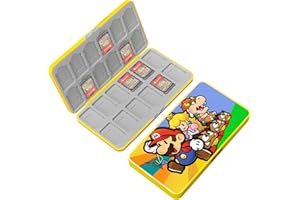 doepeBAE Switch Card Holder, Funda Juegos Switch, Caja Tarjetas de Juego, Diseño Magnético, Forro de Silicona, con 24 Ranuras para Tarjetas de Juego y 24 Ranuras para Tarjetas SD (24E)