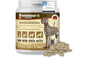 Veddelholzer VERGLEICHSSIEGER 2024 Hunde Gelenktabletten mit Grünlippmuschel Hund MSM & Teufelskralle Glucosamin & Kollagen 125 Kapseln Hunde Leckerlis