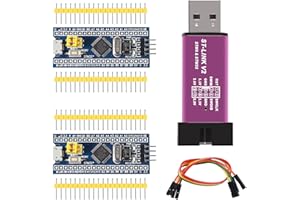 AITRIP ST-Link V2 Programming Unit Emulator Downloader(Random Color)+2PCS 40pin STM32F103C6T6 ARM STM32 SWD Minimum System Board Micro USB for Arduino