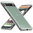 Cresee for Google Pixel 6a Case (2022) Crystal Clear Cover with Camera Protection Reinforced Corner Bumper Slim Fit Shockproof Flexible TPU Phone Case for Pixel 6a, Transparent