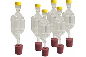 DIAH DO IT AT HOME Sas de fermentation et bouchon en liège pour fabrication de vin (18 x sas [2 chambres] + bouchons)