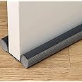 MOMENT Door Draft Stopper 95cm - Adjustable Twin Door Draft Blocker Washable & Cuttable, Draft Door Stopper Energy Saving Door Weather Stripping Reduce Noise Window Breeze Blocker Door Sweeps