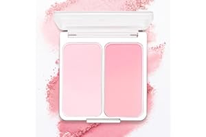 GENERIC Two-Tone Blush Duo Palette for Cheeks, Matte Powder Blusher in Peach Pink & Coral Shades, Long-Lasting, Smooth & Blendable, Highly Pigmented Natural Look, Gift for Women Girls, Suits All Skin Tones