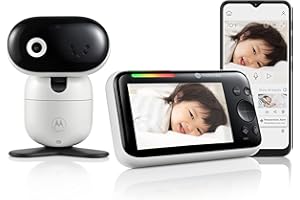 Motorola Nursery PIP1610 HD WiFi Video Babyphone mit 5" HD 720p Elterneinheit App – Ferngesteuertes Schwenken, Neigen und Zoomen – Zwei-Wege-Gespräch – Sicher und privat