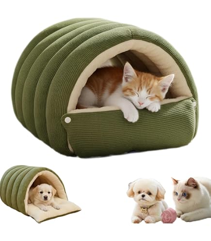 thumbnail image 2 of Small Dog Sleeping Bag Cozy Plush Pet Bed Sleeping Bag - Warm Cat Cave & Dog Bed For Small Animals, Grey Microfiber Cozy Pet Sleeping Bag 2 of 14