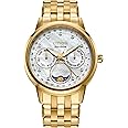 Citizen Eco-Drive Calendrier Diamond Dial and Gold-Tone Bracelet Watch | 37mm | FD0002-57D