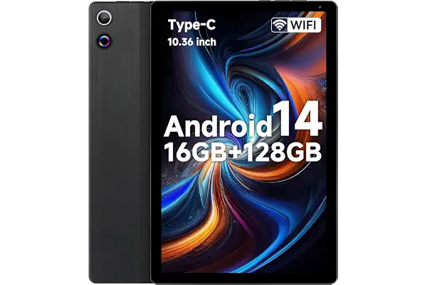 Laptok Tablet 10 Pulgadas con 16 GB de RAM 128 GB de ROM Expansión TF de 1 TB 8 Núcleos Android 14 Resolución HD de 1280 x 800 Batería de 5000 mAh Compatibilidad con Bluetooth/WiFi 6/USB-C/OTG