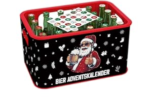 BOYATONG Bier Adventskalender 2025 Männer, Adventskalender Bierkasten aus Filz mit Genähter Klettverschluss und 24 Aufkleber Zahlen für Bierkalende, Bierkalender Geschenke für Männer - Weihnachtsstress Away