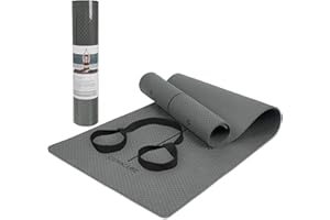 ‎COVACURE Covacure Yogamatte, rutschfest, umweltfreundlich, mit Tragegurt, Trainingsmatte für Yoga, Pilates und Bodenübungen