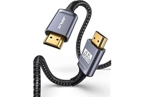 JSAUX 4K HDMI Cable 3M, Ultra High Speed 18Gbps HDMI 2.0 Cable Lead Support 4K@60Hz HDR, HDCP 2.2, 2160P, HD 1080P, Ethernet, 3D, ARC Compatible with Fire TV, Apple TV, PlayStation PS4 PS3 PC - Grey
