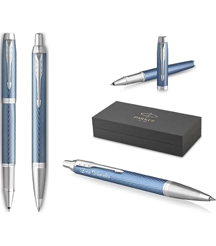 Parker Kugelschreiber Mit Gravur - Personalisiert In Roségold, Blaue Mine, Edles Geschenk