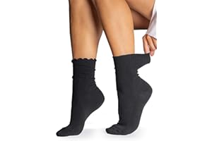 alber's BIO COMFORT – 5 Paia – Calzini corti da donna in cotone acanalato, senza elastico, polsino morbido ultra comfort, aderenti al piede