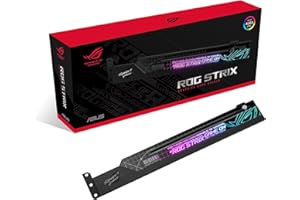 ‎ASUS ASUS ROG Strix ARGB Grafikkarten Halterung (GPU Halter, AURA Sync ARGB Beleuchtung, anpassbare Größe, einfache Montage, kompatibel mit ATX-Gehäusen, schwarz)