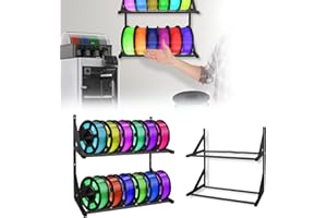 Mocoli Stoccaggio Filamenti, Rack Di Stoccaggio Filamenti Per Stampante 3d 2 Strati Ripiano Filamenti Montaggio A Parete Per Stampante 3d Per Studio Di Stampa Officina Garage Ufficio 43x21x40 Cm