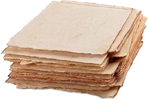 WANDERINGS Carta per acquerello vintage spessa - 20x20 cm - Fatto a mano con bordo grezzo - 300 GSM - Carta per tecniche miste testurizzata pressata a freddo, realizzata con cotone riciclato - 25 fogli