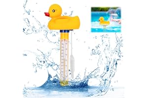 ENAIAH Thermomètre flottant pour piscine et aquariums, intérieur et extérieur, avec cordon (A)