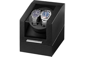 ProCase Watch Winder for Automatic Watches, Single Automatic Watch Winder Rotator Shaker Box with Quiet Motor and Flexible Pillow, Rotating Watches Case Gifts for Men Women -2 Slot