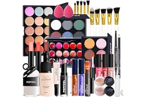 CHSEEA Schminkset Beauty Geschenk Set Cosmetics Schminkkoffer Concealer Lidschatten Palette Puder Lipgloss Lippenstift Kosmetik Make up Set für Gesicht, Augen und Lippen #7
