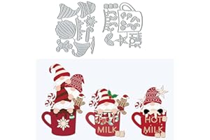 SZNILINDM 2Pcs Christmas Gnome Snowflake Metal Die Cuts,Merry Christmas Santa Gingerbread Man Cutting Dies Cut Stencils DIY Scrapbooking Decorative Embossing Paper Scrapbooking Card Making