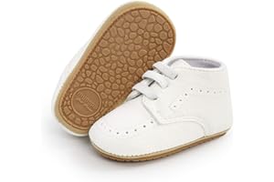 RVROVIC Baby Boys Girls Sneakers Anti-Slip Oxford Loafer Flats Infant Toddler PU Leather Soft Sole Baby Shoes