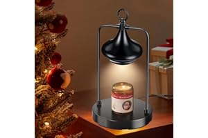 BESTYIJO Lampada Scalda Candela, Lampada Aroma Diffusore Elettrica, Lampada Profumata con Timer E Dimmer, Scaldacandela Vintage con 2 Lampadine, per Candele Profumate, Casa, Camera da Letto, Decorazione
