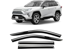 CLIM ART Adhes Deflectores de Aire para/Compatible con Toyota RAV4 2019-2026 XA50 - Deflectors Ventanilla - Accesorios Coche -Derivabrisas - Deflectores de Viento -Cortavientos Ventana Coche - 4ud O