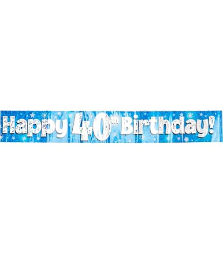 Wimpelkette "Happy 40th Birthday" - In Roségold, Mit 8 Wirbeln & Luftschlangen, Für Damen-Partys