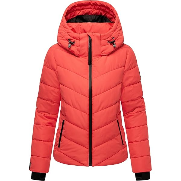MARIKOO Winterjas voor dames (XS-3XL) - met capuchon, gevoerde buitenzakken, ventilatiesleuven - N113, XS