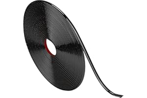 efuturetime 12m Moldura Autoadhesiva Flexible Negro, 8mm de Ancho, Molduras Lustroso Estrecha Decorativas Pared, para Bordes de Azulejos, Bordes de Marcos de Cuadros, Bordes de Armarios