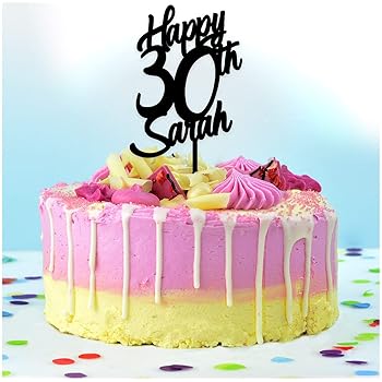Personalised Happy Birthday Cake Topper Any Age Name 18th