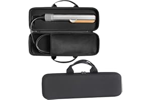 GENHH Tasche für Dysons Airstrait HT01 Haarglätter, wasserdichte Reisetasche Aufbewahrung für Dyson Airstrait, Portable Shockproof Reisen Lagerung Glätteisen Schutztasche Schwarz