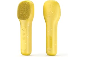 SHOBES Brosse de nettoyage du visage rechargeable étanche pour nettoyer exfolier le visage masser exfoliant électrique pour femmes et hommes (Gold)