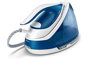 VERSUNI Philips GC7929/20 Dampfbügelstation PerfectCare Compact Plus (2400 W, Optimal TEMP, 6,5 bar Dampfdruck, 450 g/Min. Dampfstoß, 1,5L Wassertank) blau