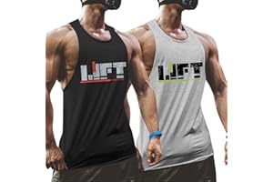 Tuopuda Canotta Uomo Bodybuilding Cotone Canottiera Palestra Senza Maniche Muscolo Formazione Veste sotto Maglie Sportive Tank Top T-Shirt