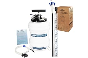 FIRSTINFO TOOLS FIT YOUR NEEDS FIRSTINFO A1107EU | 10,5L | Terza Generazione brevettata | Manuale e Pneumatico Pompa Aspirazione Olio | Pompa Estrattore Liquidi Olio | con 6 Tubi