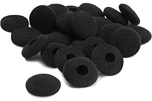 Okuli 24 x Czarna Pianka Nauszniki Gąbka Kompatybilny z Słuchawki