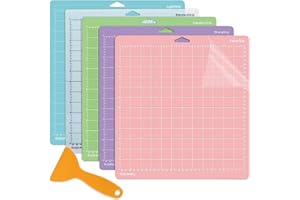 ANBOWEI Tapis de Découpe pour Cricut Maker 3/Explore 3/Air/Air 2, 5pcs 30,5 x 30,5 cm Tapis de Coupe Adhésifs de Rechange Antidérapant Cutting Mat pour Cricut Accessoires 12x12"