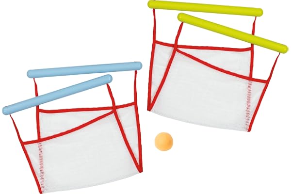 Goki 56829 Kasta och fånga spel med filtboll, trä och textil 54 x 27,5 x 2 cm