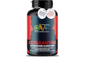 PARAFARMACIA, ORGANIC VITAMINS & FOOD OVF Astaxanthine 8 mg par capsule, 90 gélules, 3 mois de réserve pour protéger contre l'oxydation, Astaxanthine Bio Antioxydant Extrait de Haematococcus Pluvialis, Astaxanthine Hautement dosé Bio