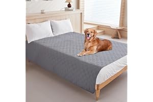 Zhufas Couverture Chien, Couverture Imperméable, 170 X 200 cm, Tapis pour Animaux De Compagnie, Chiens, Chats, comme Protection pour Lit Et Canapé – Plaid Chien, Gris