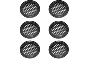 CHSEROK 6 Stück Edelstahl Lüftungsgitter Kleiderschrank Lüftungsgitter- 60mm Belüftungsgitter Rund Küche Abluftgitter Kann in Schlafzimmer Badezimmer Garage Verwendet Werden