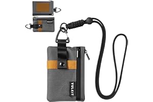 VULKIT Mały minimalistyczny portfel dla kobiet i mężczyzn z blokadą RFID, etui na monety na zamek błyskawiczny z okienkiem na dowód osobisty i brelokiem, wodoodporny portfel na smycz podróżna, szary