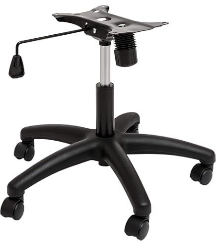 Base Per Poltrona Da Ufficio In Plastica Nera - Diametro 600 Mm Con Ruote - Foto 2