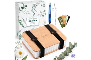 Suziko Blompresskit, 6 lager, 16 x 21 cm, lämplig för vuxna och barn, bra present till konst- och hantverksälskare