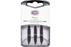 Brause 310001B - Confezione di 3 pennini in metallo Hatat